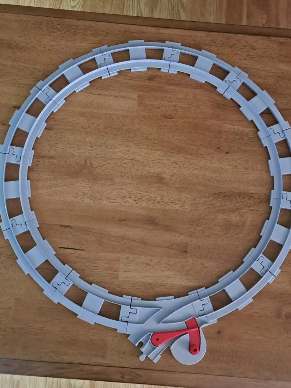 Lego Duplo Train Track Lot gray Curved, Straight, Switcher, crossing 21 Pieces